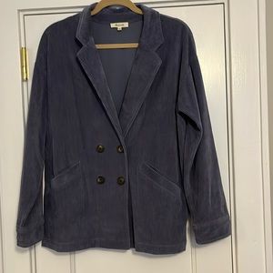Madewell double breasted relaxed corduroy blazer size medium